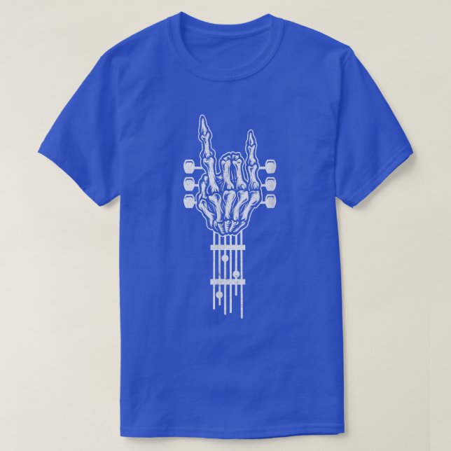 T-shirt Squelette Rock & Roll Guitare Cadeaux pour Amateur (Design devant)