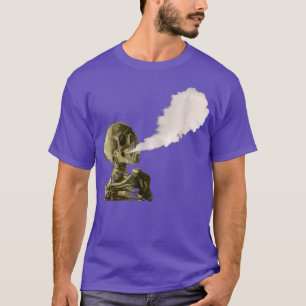T-shirt Squelette soufflant un gros nuage de vapeur
