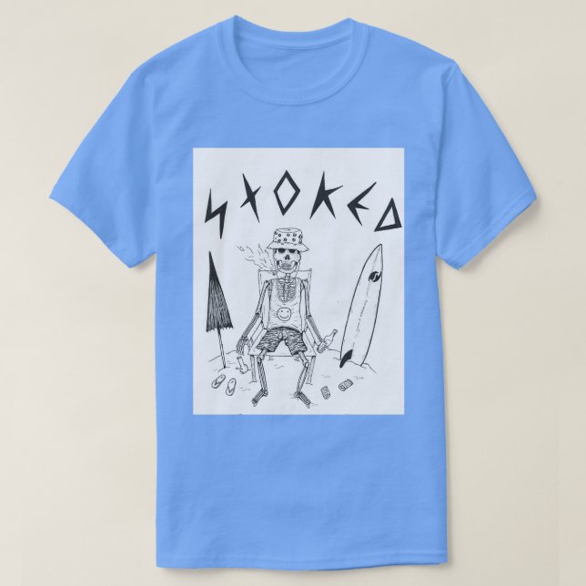 T-shirt Squelette sur la plage (Design devant)