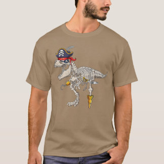 T-shirt Squelette TRex Dinosaure Pirate Trick or Treat Hal