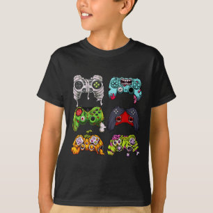 T-shirt Squelette Zombie Contrôleurs de jeu Halloween Game