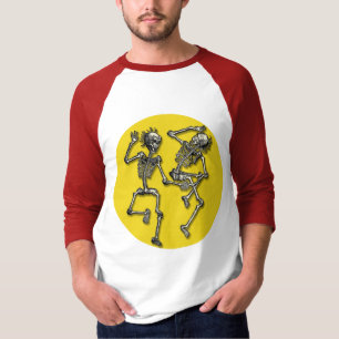 T-shirt Squelettes de danse avec la Pleine lune pour