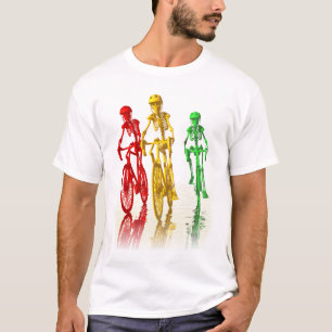 T-shirt Squelettes montant des bicyclettes