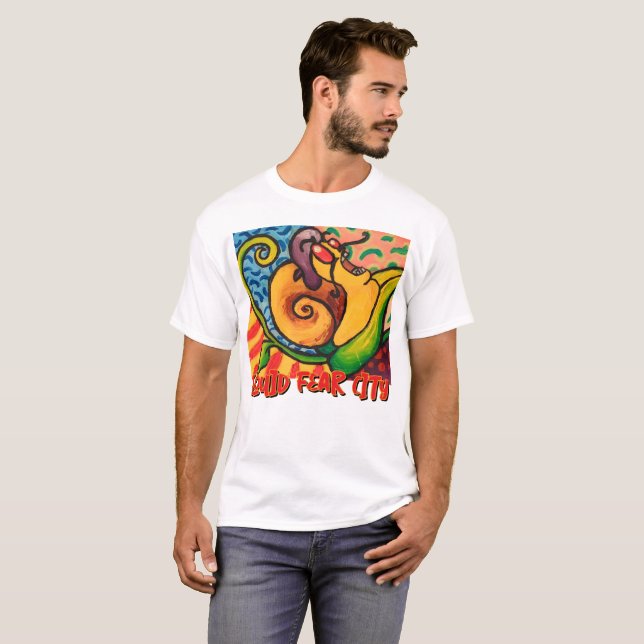 T-shirt Squid Fear City Graphic White Tees (Devant entier)