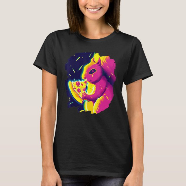 T-shirt Squirrel Eating Pizza  Cool Cute Squirrels Pizza 1 (Devant)