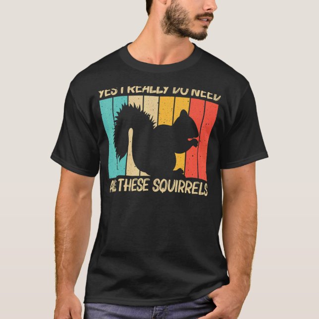 T-shirt Squirrel For Men Women Squirrel  Chipmunk 80s (Devant)
