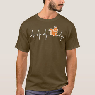 T-shirt Squirrel Heartbeat Love Autumn Cute Squirrel 