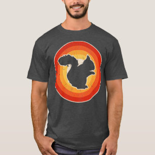T-shirt Squirrel Retro Sunset Vintage 60s les années 70 po