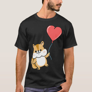T-shirt Squirrel With Heart Balloon Valentines Day Squirre