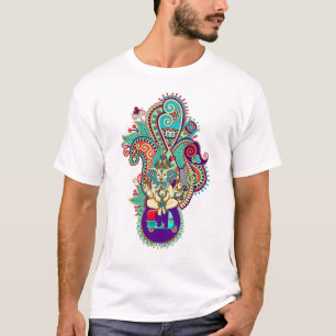 T-Shirt Sri Ganesh Coloré Indien à Motif Paisley