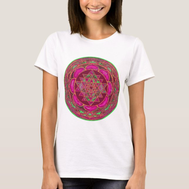 T-shirt Sri Lakshmi Yantra Mandala (Devant)