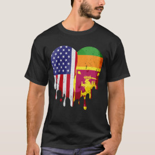 T-shirt Sri Lankais Un Patriote Américain Cultive La Fonte