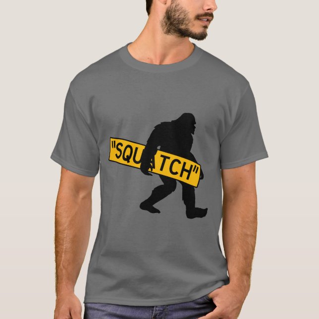 T-shirt Ssquatch, Sasquatch, Bigfoot Portant Le Signe Squa (Devant)
