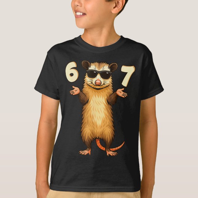 T-shirt Ssum 67 Hand Motion Meme Funny Kids Teens Gen Alph (Devant)