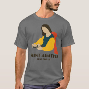 T-shirt St Agatha Cancer du sein Ruban Patron Saint Nurses