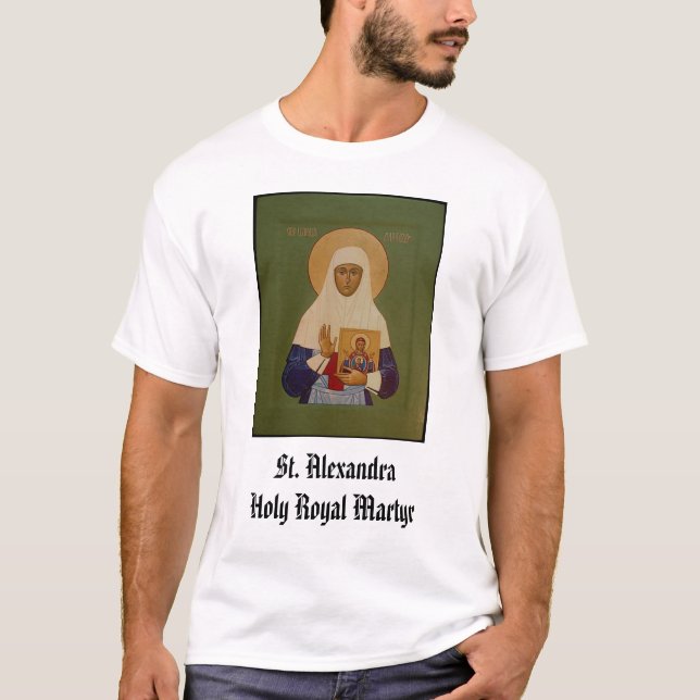 T-shirt St Alexandra, martyre royal de St AlexandraHoly (Devant)
