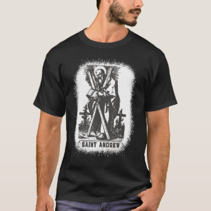T-shirt St Andrew l'apôtre Saltire Croix Vintage Cathol