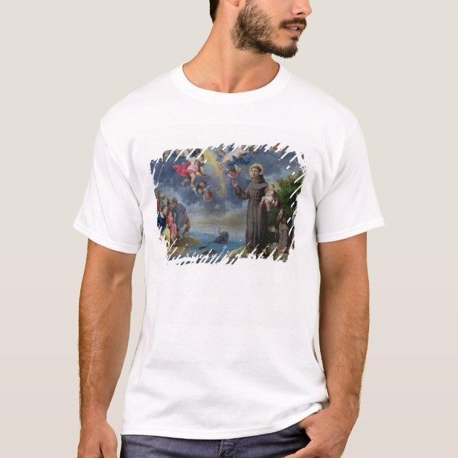 T-shirt St Anthony de Padoue prêchant aux poissons (Devant)