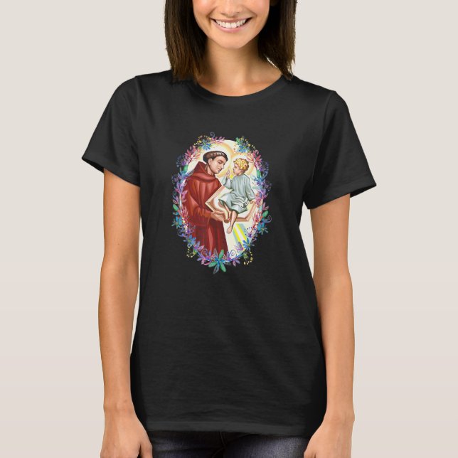T-shirt St Antoine De Padoue Vintage Catholique Saint-Infa (Devant)