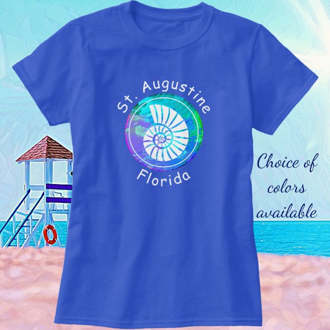 T-shirt St Augustine Florida Joli Nautilus Seashell (Créateur téléchargé)