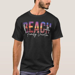 T-shirt St Augustine Palm Trees Beach Floride Vacances Fa