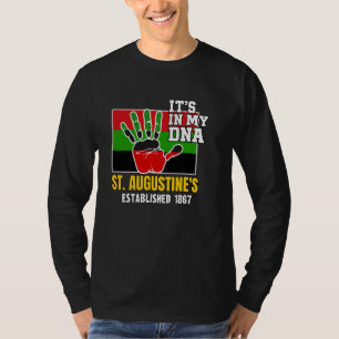 T-shirt St. Augustine's, SAU, rouge, noir et vert HBCU