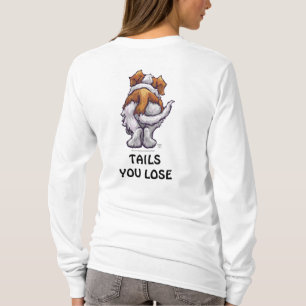 T-shirt St Bernard Heads I Win Tails You Lose