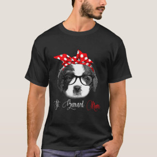 T-shirt St Bernard Maman Amoureux de les chiens de la Fête