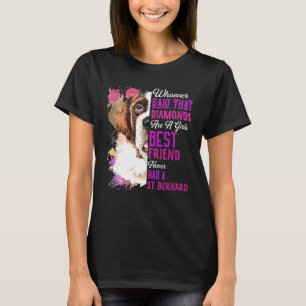 T-shirt St Bernard Sont Une Fille Meilleur Ami Chien Mama 