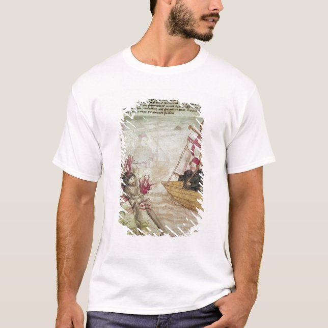 T-shirt St Brendan dans son bateau (Devant)