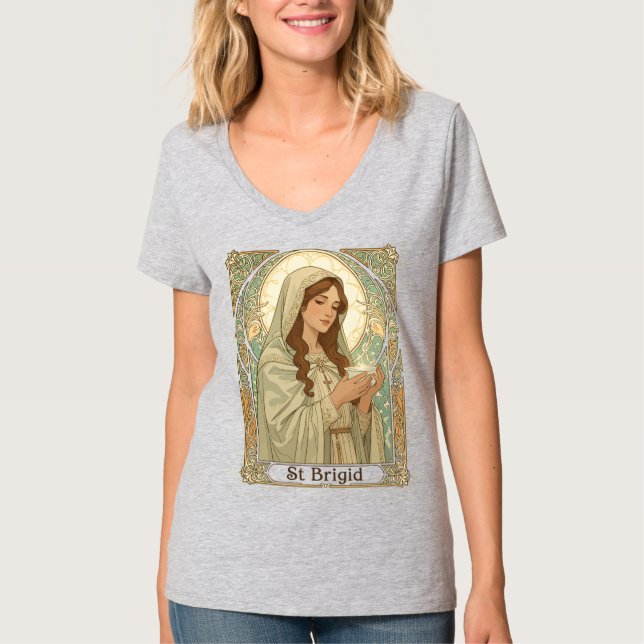 T-shirt St Brigid The Patron Of Dairy Workers (Devant)