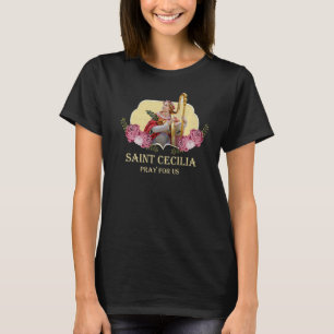 T-shirt St Cecilia Patron Saint de la Musique Musiciens Ca