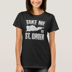 T-shirt St Croix Island Vintage Vacances d'été Famille Tri