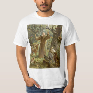 T-shirt St Francis d'Assisi prêchant aux animaux