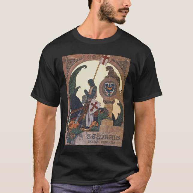 T-shirt St George et le Dragon - Heinrich Lefler (Devant)