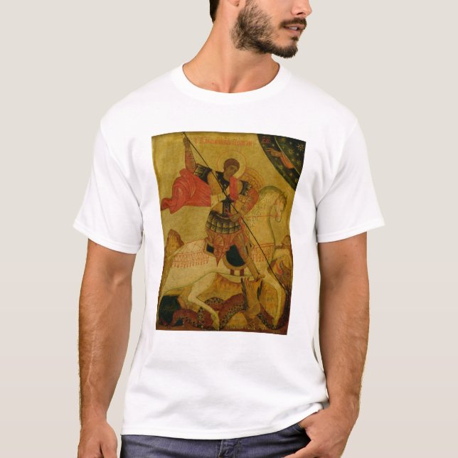T-shirt St George massacrant le dragon (Devant)