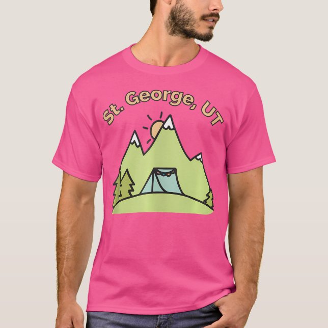 T-shirt St George Ut Mountains Randonnée Escalade Camping (Devant)