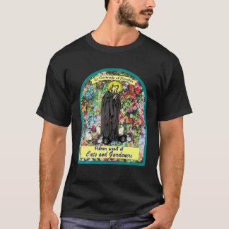 T-shirt St Gertrude De Nivelles. Saint Patron Des Chats Et