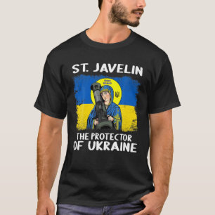 T-shirt St. Javelin Le Protecteur De L'Ukraine Vintage Ré