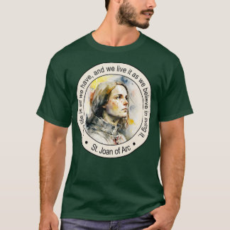 T-shirt St Joan d'Arc Citations religieuses Don Inspirant 