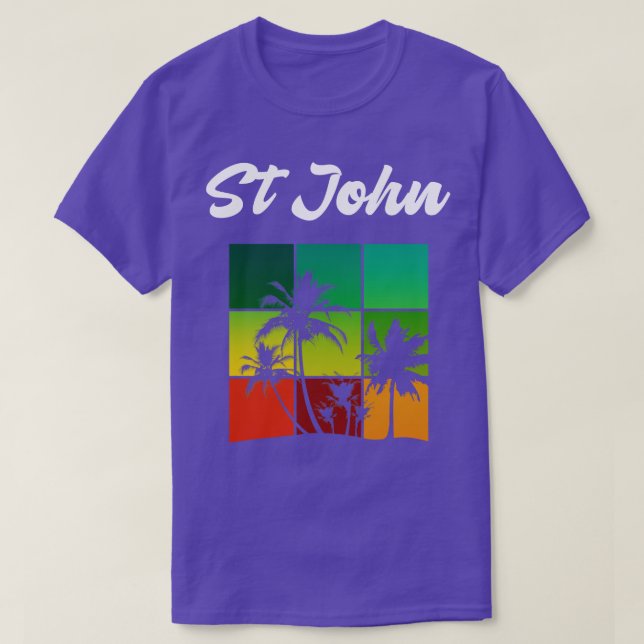 T-shirt St John Cool Iles Vierges Vacances Souvenir (Design devant)