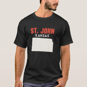 T-shirt St John Kansas USA State America Travel Kansas