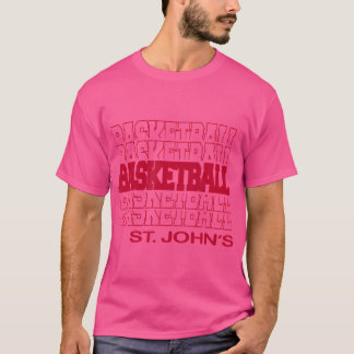 T-shirt St Johns De Basket-Ball En Lettres Stackées Modern