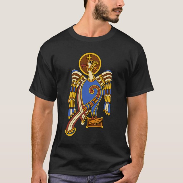 T-shirt St. John's Eagle Celtic Knot Art médiéval irlandai (Devant)