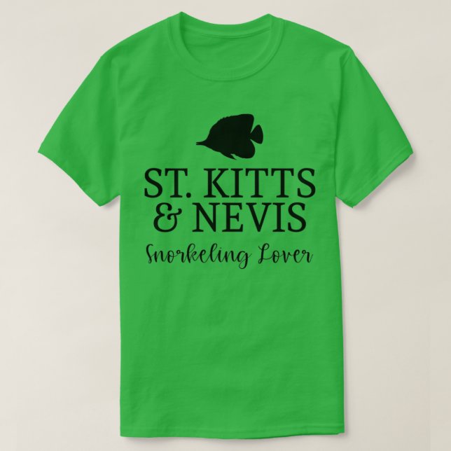 T-shirt St Kitts amp Nevis Lover plongée libre (Design devant)