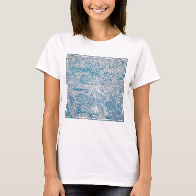 T-shirt St. Louis, Missouri Le Long Du Mississippi. (Devant)