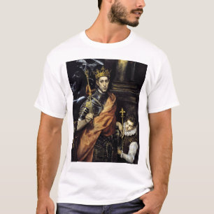 T-shirt St Louis, roi de la France, avec une page