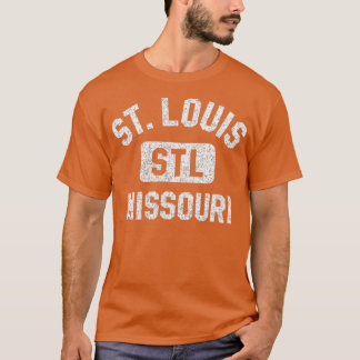 T-shirt St Louis STL Missouri Style Gym Perdu Blanc
