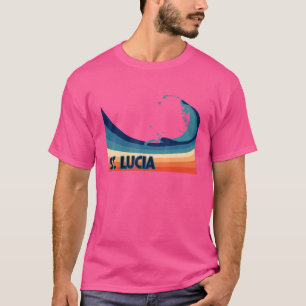 T-shirt St Lucia Caraïbes Retro Surf Voile & Pêche Va