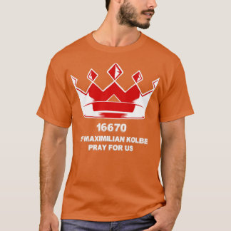 T-shirt St Maximilian Kolbe Deux Couronnes Catholique Sain
